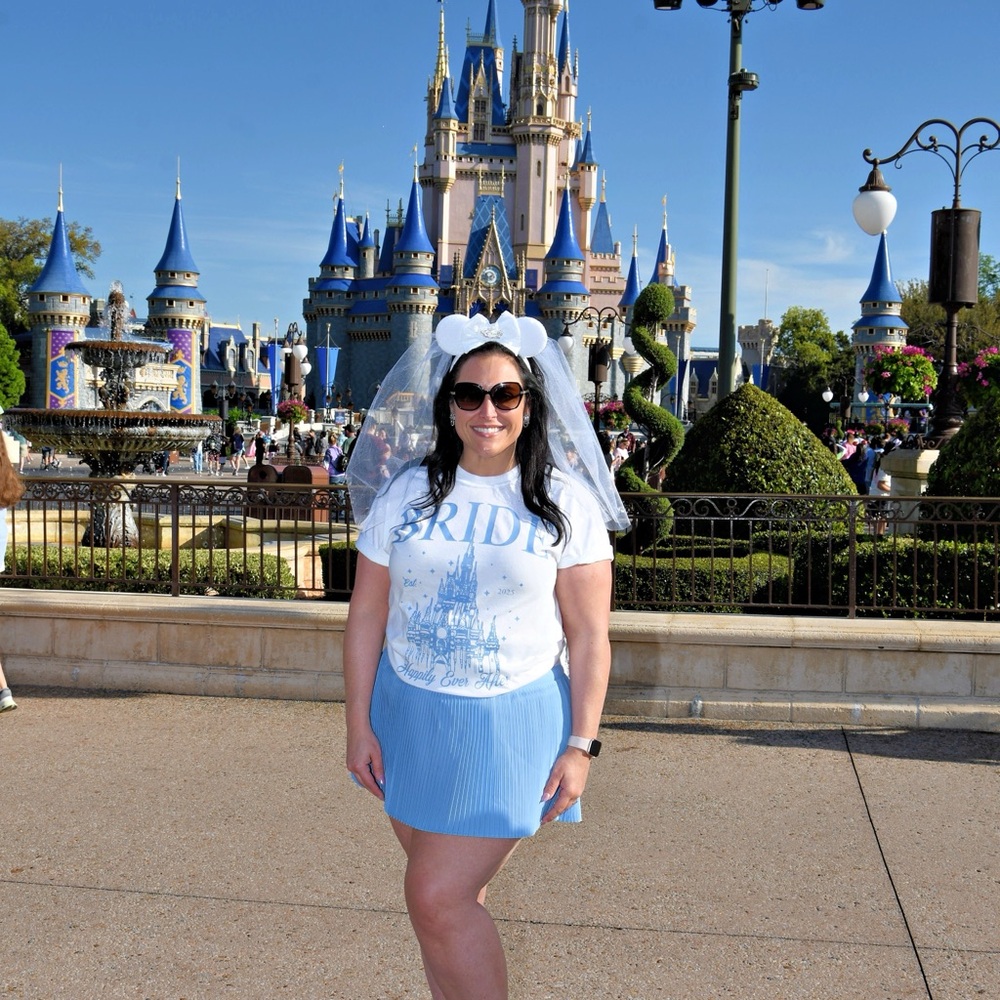 JoyLab Bubble Mini Skirt in White and Blue